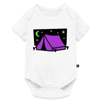 Camping Tent Star Graphic - Baby Premium short-sleeve bodysuit - white - Front