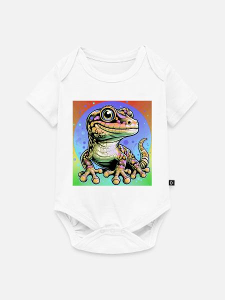 Gecko - Baby Premium Kurzarmbody - Weiß