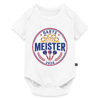 Champion de fléchettes 2026, Maillot gagnant, sweat à capuche, casquette, sac - Body à manches courtes Premium Bébé - blanc - Devant