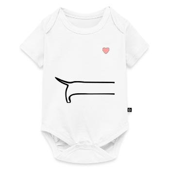 Minimalist Dog Back - Baby Premium short-sleeve bodysuit - white - Front