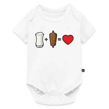 Ayran + Döner = Love - Baby Premium Kurzarmbody - Weiß - Vorne