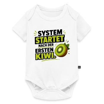 System startet nach der ersten Kiwi - Baby Premium Kurzarmbody - Weiß - Vorne