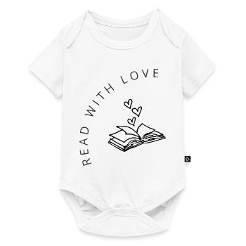 Read with Love - Baby Premium Kurzarmbody - Weiß - Vorne