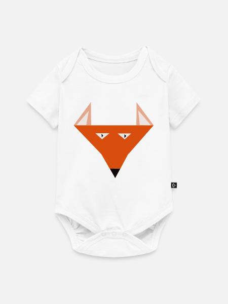  Fuchs Kopf - Baby Premium Kurzarmbody - Weiß