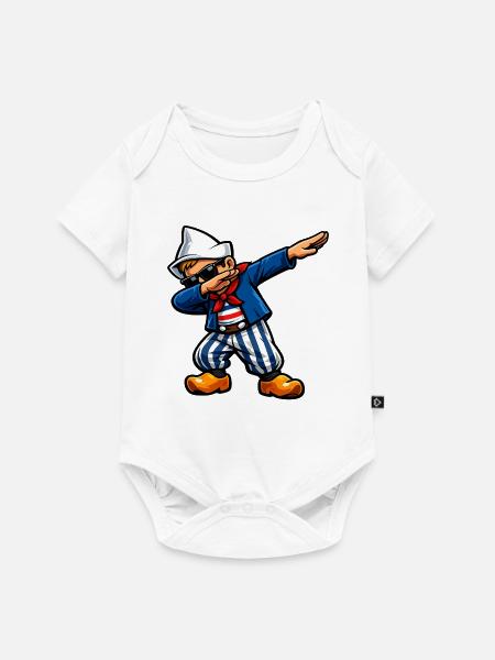 Dabbing Holländer - Baby Premium Kurzarmbody - Weiß