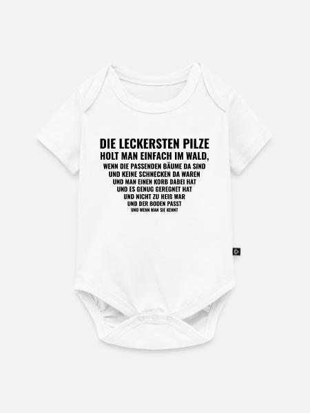 Pilze sammeln – Ganz einfach, theoretisch - Baby Premium Kurzarmbody - Weiß