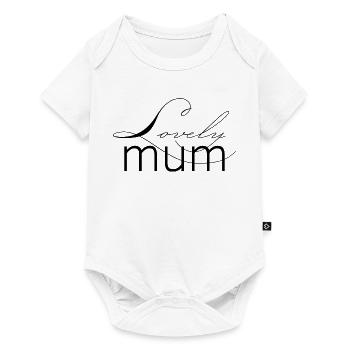 Lovely Mum lettressant la mère aimante - Body à manches courtes Premium Bébé - blanc - Devant