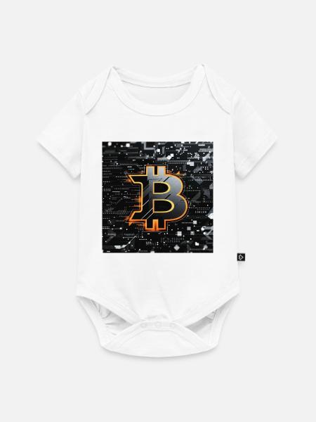 Bitcoin Neon Schaltkreis - Baby Premium Kurzarmbody - Weiß