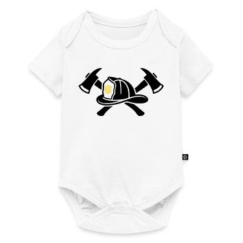 Feuerwehrhelm Aexte Grafik - Baby Premium Kurzarmbody - Weiß - Vorne