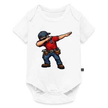 Dabbing Dachdecker - Baby Premium Kurzarmbody - Weiß - Vorne
