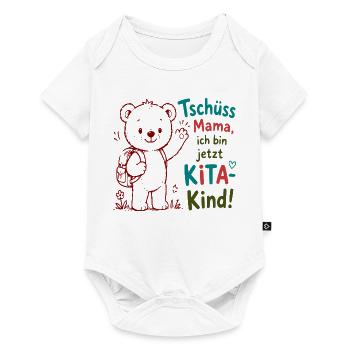 Kita Abschied Bär - Baby Premium Kurzarmbody - Weiß - Vorne