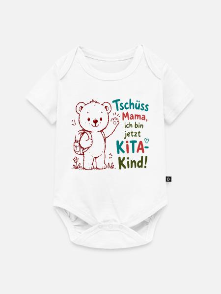 Kita Abschied Bär - Baby Premium Kurzarmbody - Weiß
