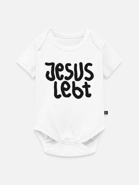 Jesus Left Typografie - Baby Premium Kurzarmbody - Weiß