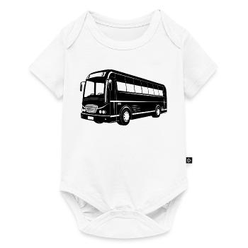 Tourbus - Baby Premium Kurzarmbody - Weiß - Vorne