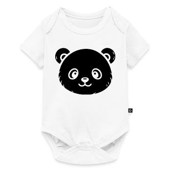Croquis de panda mignon – Motif d’animal duveteux - Body à manches courtes Premium Bébé - blanc - Devant