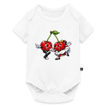 Dancing Cherries - Baby Premium short-sleeve bodysuit - white - Front