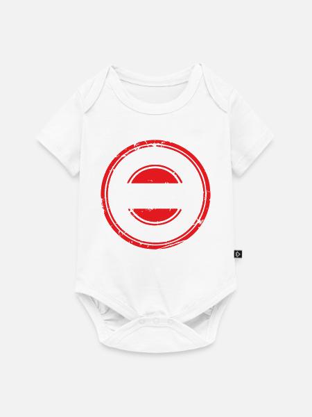 Blank Grunge-Gummistempel-Abzeichen-Vorlagenvektor - Baby Premium Kurzarmbody - Weiß