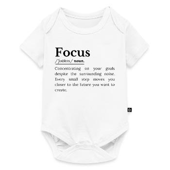 Fokus Definition Inspirierender Spruch Über Konzen - Baby Premium Kurzarmbody - Weiß - Vorne
