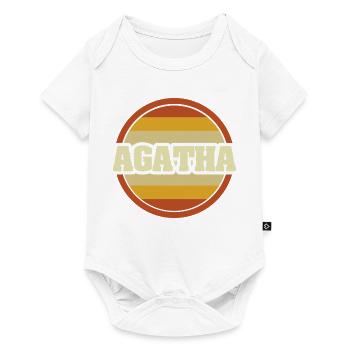 Geschenk für Agatha - Baby Premium Kurzarmbody - Weiß - Vorne