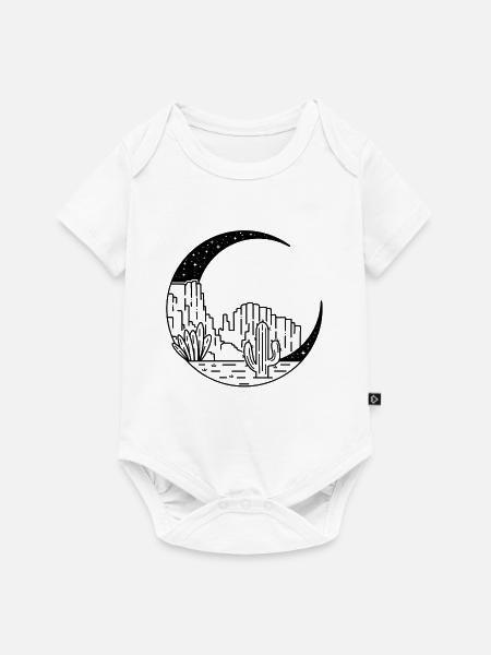 Canyon in der Mondsichel - Baby Premium Kurzarmbody - Weiß
