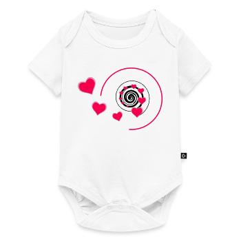 Love - Baby Premium Kurzarmbody - Weiß - Vorne