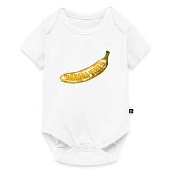 Gelbe Banana Pop Art - Baby Premium Kurzarmbody - Weiß - Vorne