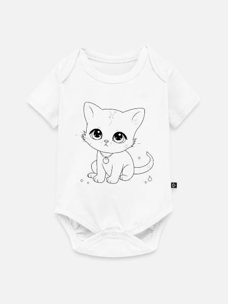 Bitte laden Sie das Bild herunter - Baby Premium Kurzarmbody - Weiß