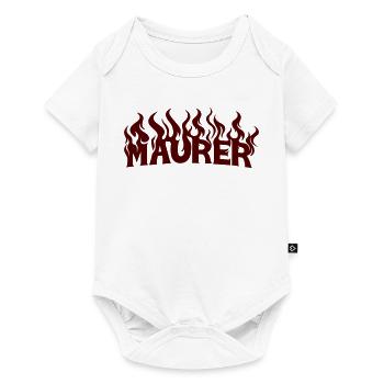 MAURER 2 - Baby Premium Kurzarmbody - Weiß - Vorne