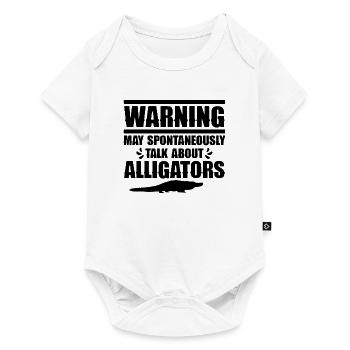 Alligator Reptil - Baby Premium Kurzarmbody - Weiß - Vorne