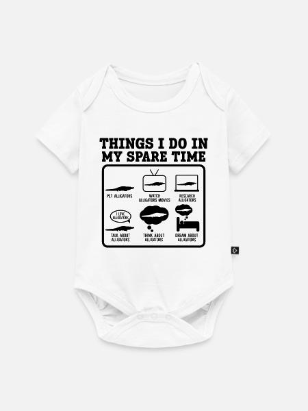 Alligator Freizeit Humor - Baby Premium Kurzarmbody - Weiß