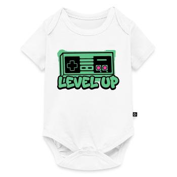 Level Up Controller Icon - Baby Premium Kurzarmbody - Weiß - Vorne