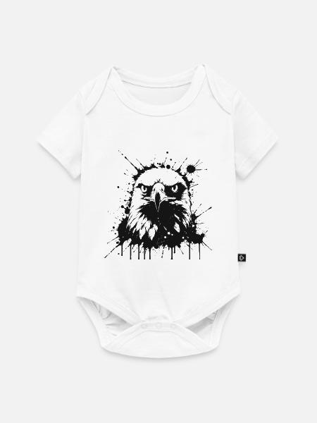 Black Splash Eagle - Baby Premium Kurzarmbody - Weiß