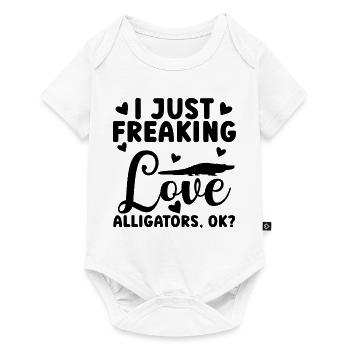 Alligator Reptilien Humor - Baby Premium Kurzarmbody - Weiß - Vorne