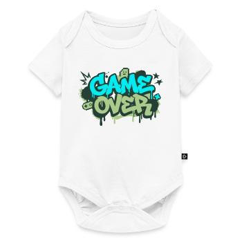 Game Over Graffiti Logo - Baby Premium Kurzarmbody - Weiß - Vorne