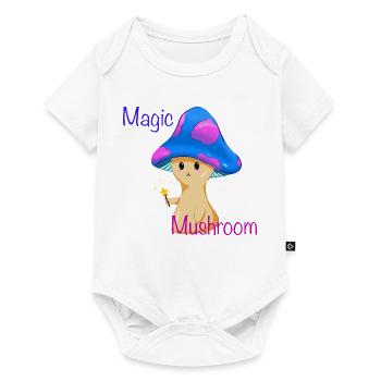 Magic Mushroom with Magic Wand - Baby Premium short-sleeve bodysuit - white - Front