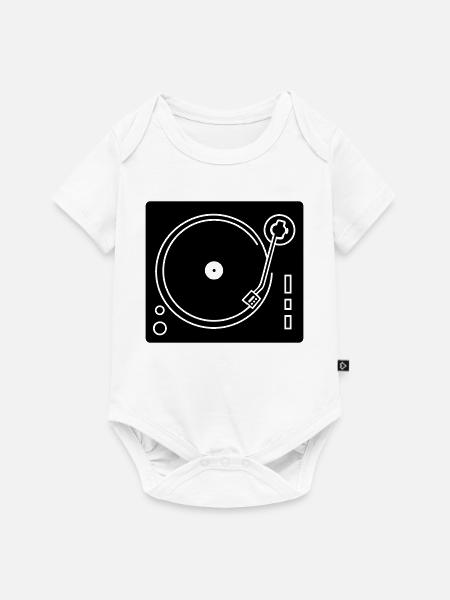 DJ-Plattenspieler - Baby Premium Kurzarmbody - Weiß