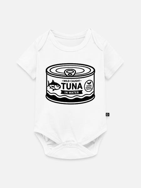 Dose Retro Minimal Thunfisch - Baby Premium Kurzarmbody - Weiß