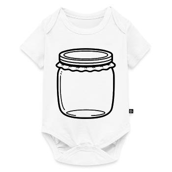 Jam Jar Gliederung - Baby Premium Kurzarmbody - Weiß - Vorne