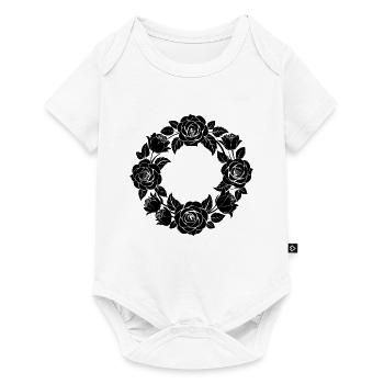 Rosenkranz - Baby Premium Kurzarmbody - Weiß - Vorne