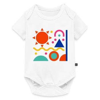 Bunte Formen - Baby Premium Kurzarmbody - Weiß - Vorne
