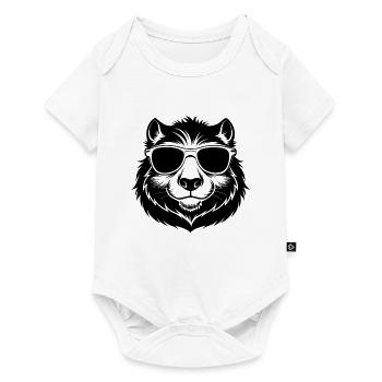 Capybara with Sunglasses - Baby Premium short-sleeve bodysuit - white - Front