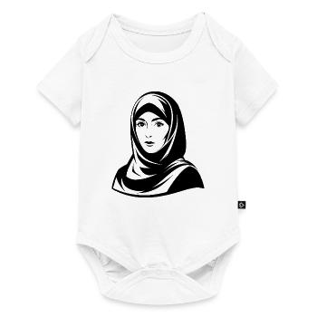 Hijab-Frau - Baby Premium Kurzarmbody - Weiß - Vorne