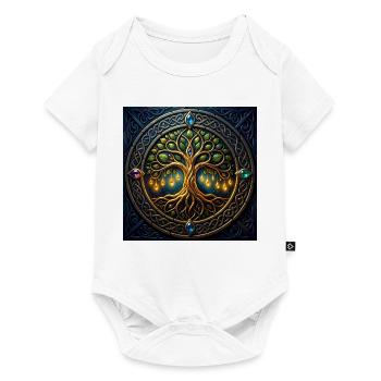 Mystic Tree mit Juwelen und Knoten - Baby Premium Kurzarmbody - Weiß - Vorne