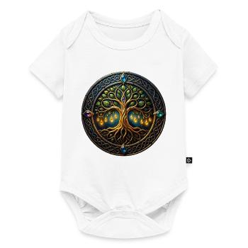 Fantasiebaum des Lichts - Baby Premium Kurzarmbody - Weiß - Vorne