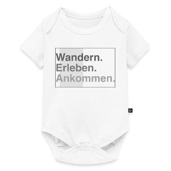 Wandern erleben - Baby Premium Kurzarmbody - Weiß - Vorne