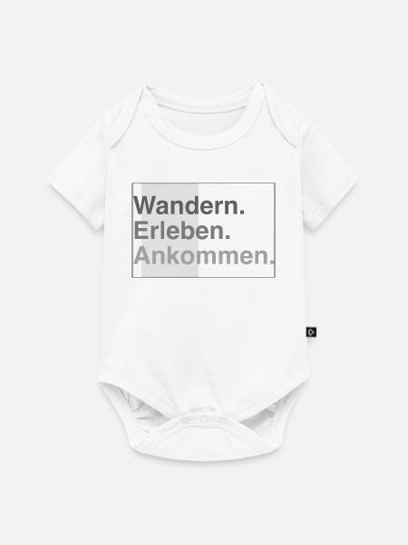 Wandern erleben - Baby Premium Kurzarmbody - Weiß