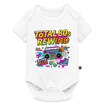Total 80s Rewind - Baby Premium Kurzarmbody - Weiß - Vorne