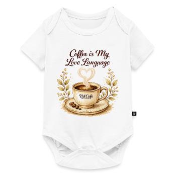coffe_ist_my_live_language - Baby Premium Kurzarmbody - Weiß - Vorne