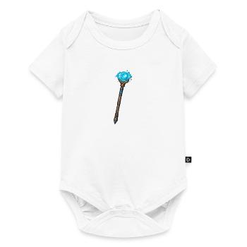 Magischer Kristallstab Blau - Baby Premium Kurzarmbody - Weiß - Vorne