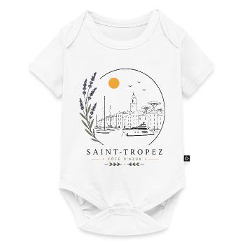 Saint-Tropez Hafen Blick - Baby Premium Kurzarmbody - Weiß - Vorne